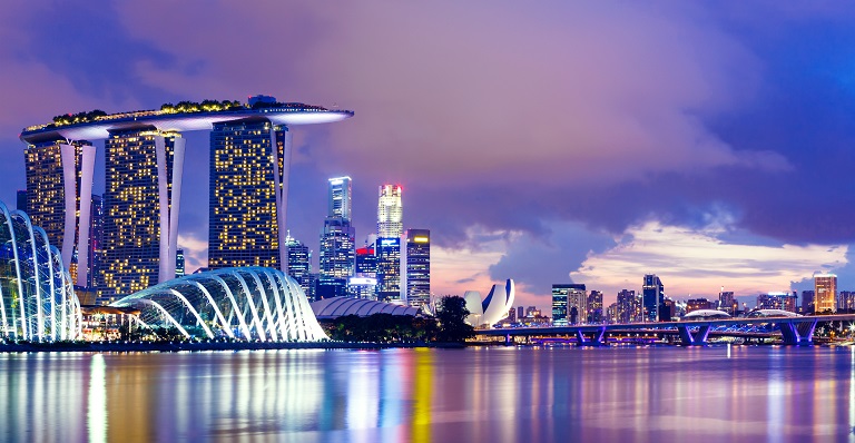 Paysage urbain de Singapour.