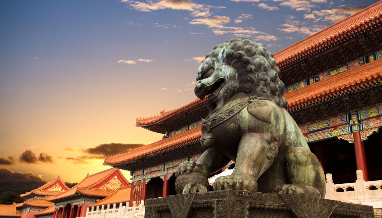 Beijing‘s Forbidden City at sunset